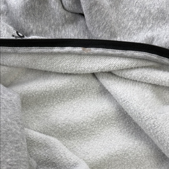Adidas Heather Gray Zip-Up Hoodie with Black Accents - Picture 9 of 9